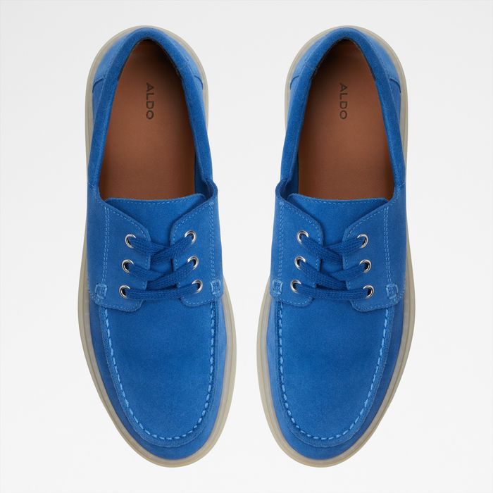 Boat shoes in blue leather - STAZO