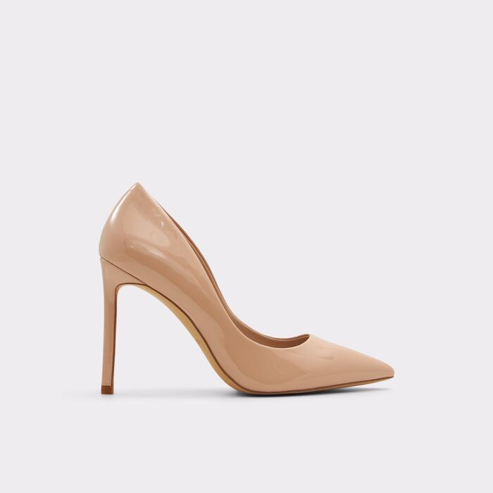 Stiletto heeled shoes in beige patent - STESSY2.0