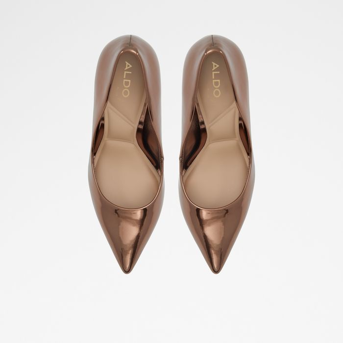 Stiletto heeled shoes in bronze patent - STESSY2.0