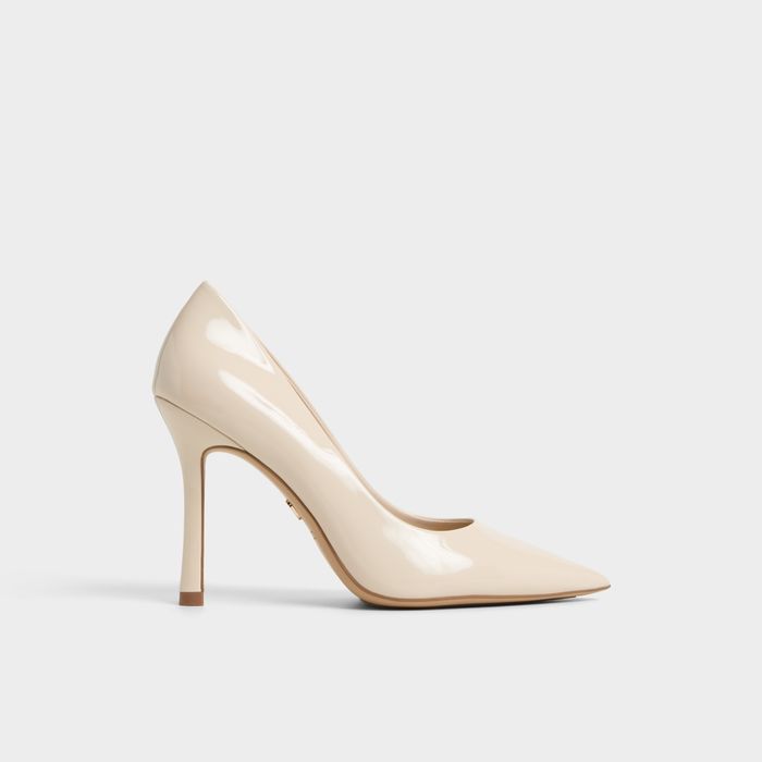 Stiletto heeled shoes in beige patent - STESSY3.0