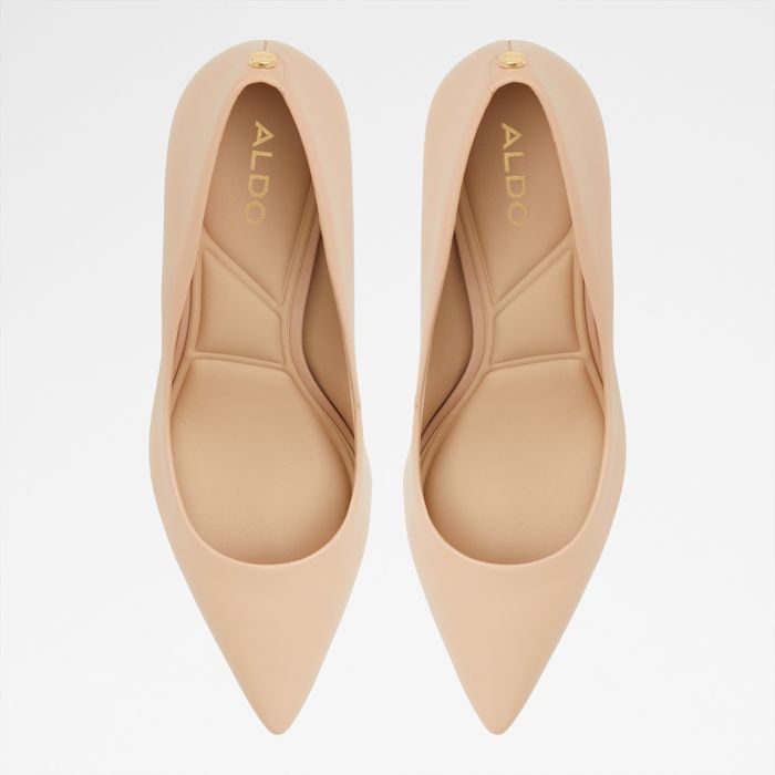 Stiletto heeled shoes in beige leather - STESSYLOW