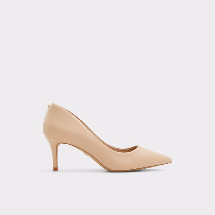 Stiletto heeled shoes in beige leather - STESSYLOW