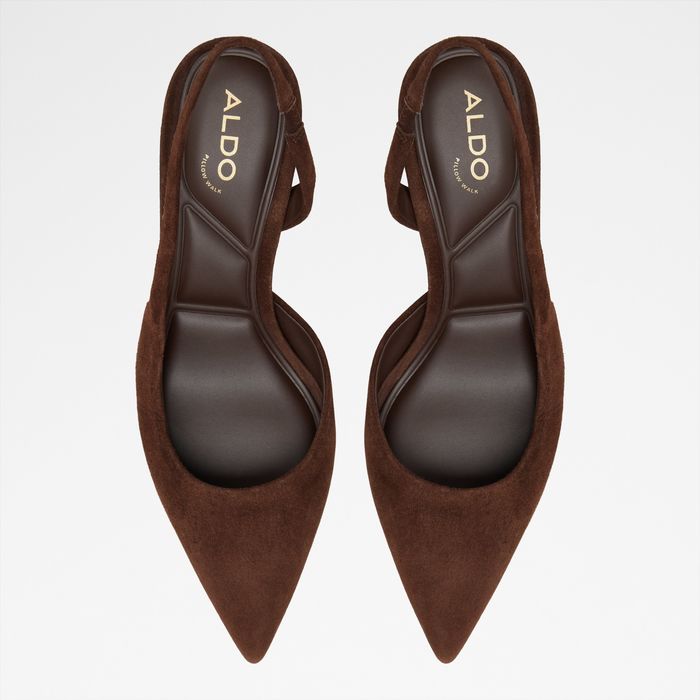 Stiletto heeled shoes in brown leather - STESSYLOWSLING