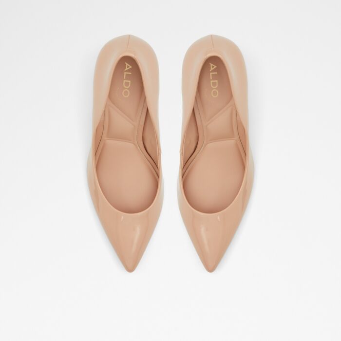 Stiletto heeled shoes in beige patent - STESSYMID