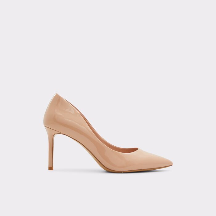 Stiletto heeled shoes in beige patent - STESSYMID
