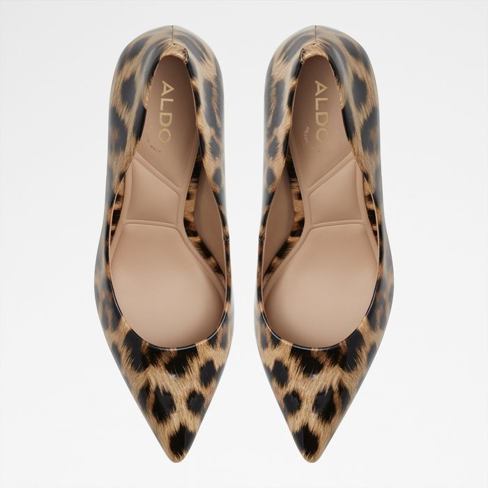 Stiletto heeled shoes in brown patent - STESSYMID