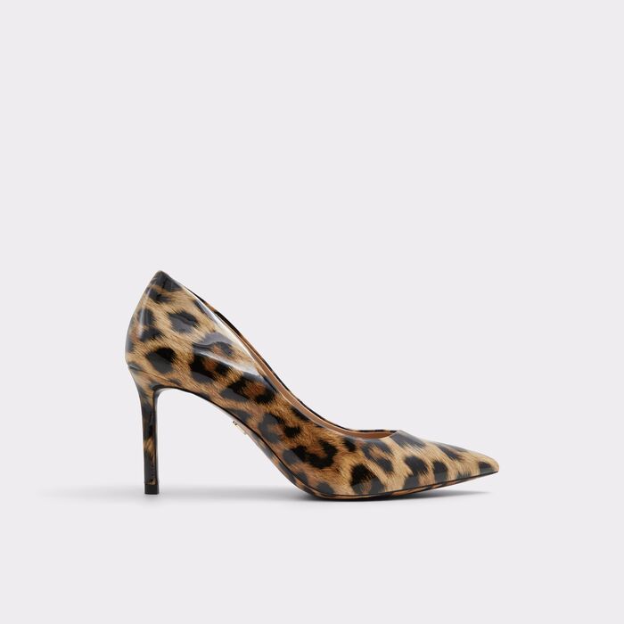 Stiletto heeled shoes in brown patent - STESSYMID
