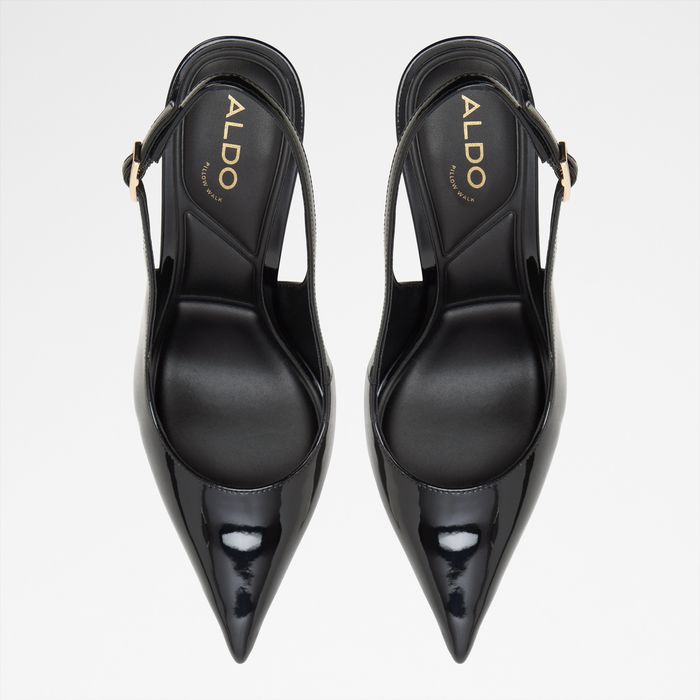 Stiletto heeled shoes in black patent - STESSYSLING2.0
