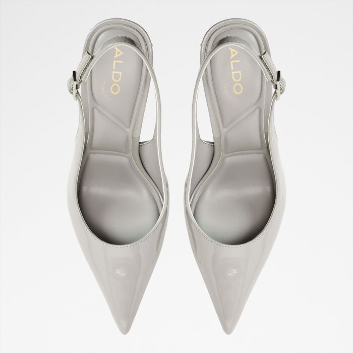 Stiletto heeled shoes in grey patent - STESSYSLING2.0