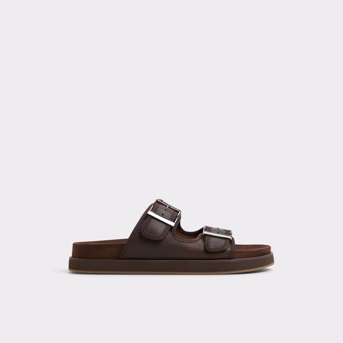 Sandals in brown leather - SUNNYSIDE