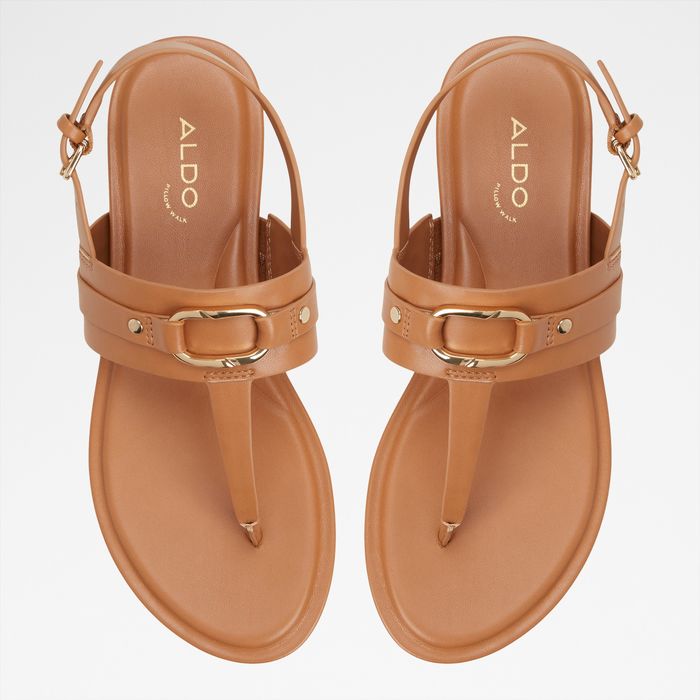 Flat sandals in cognac - TAYLEN