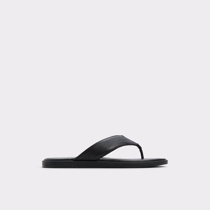 Sandals in black leather - TAZZO