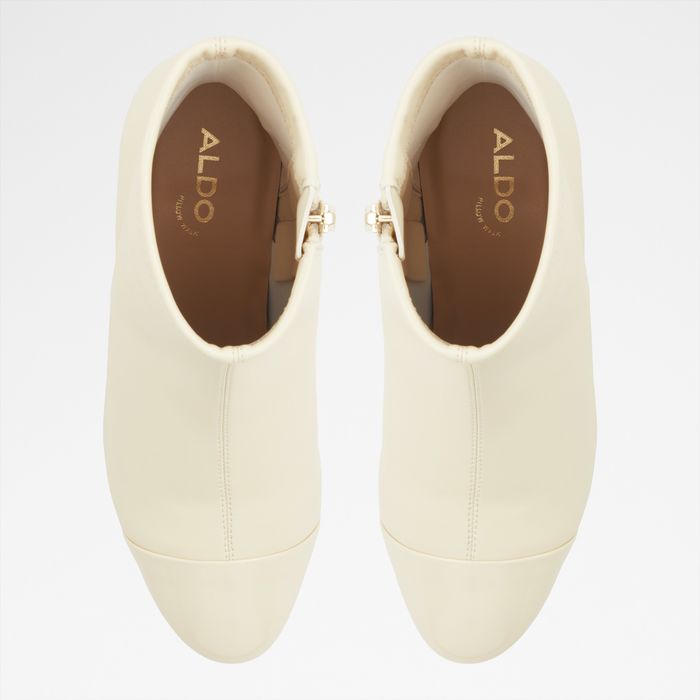 Block heeled ankle boots in white - TIFFY