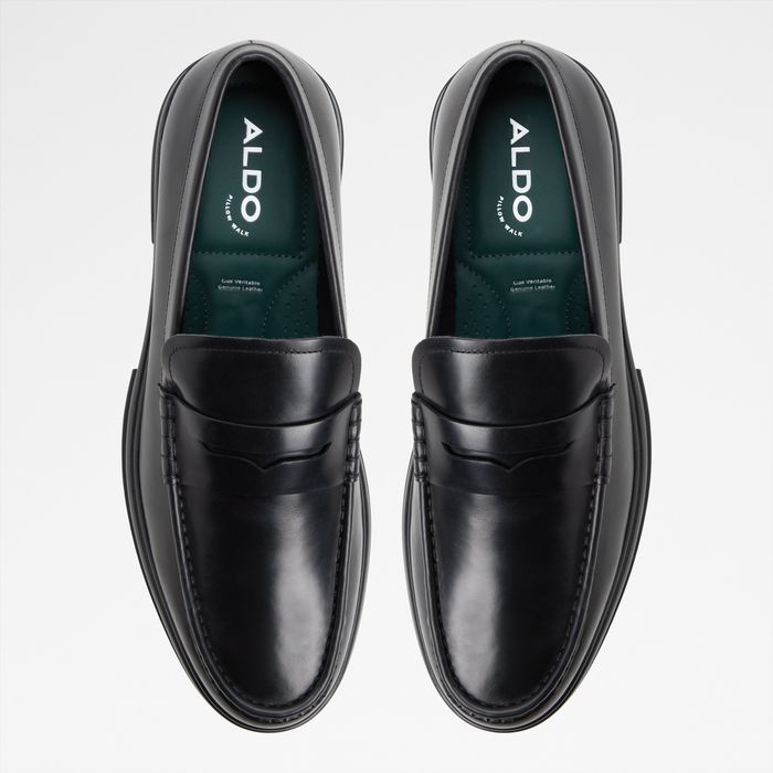 Loafers in black leather - TUCKER
