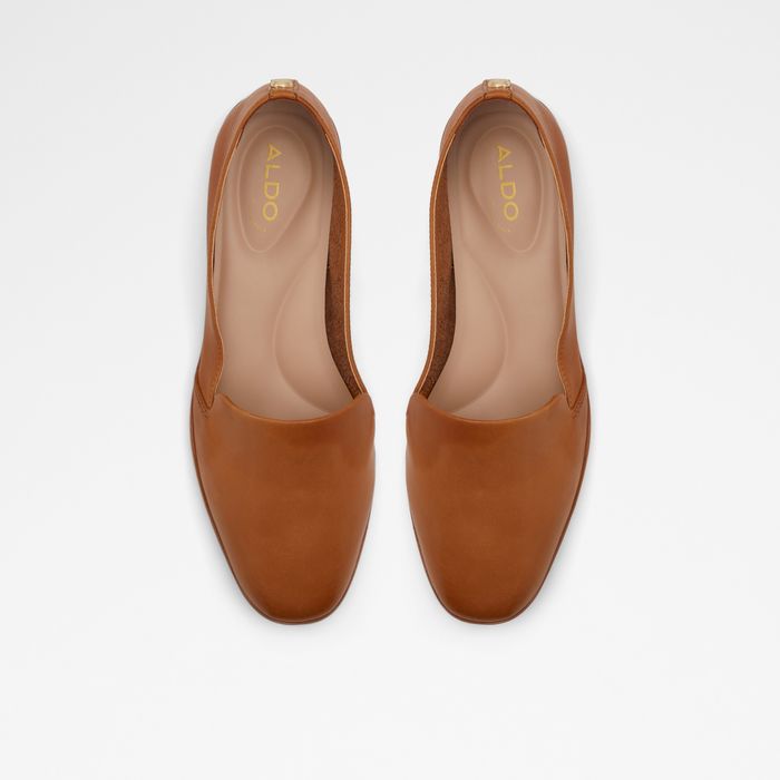 Flat shoes in cognac leather - VEADITH2.0