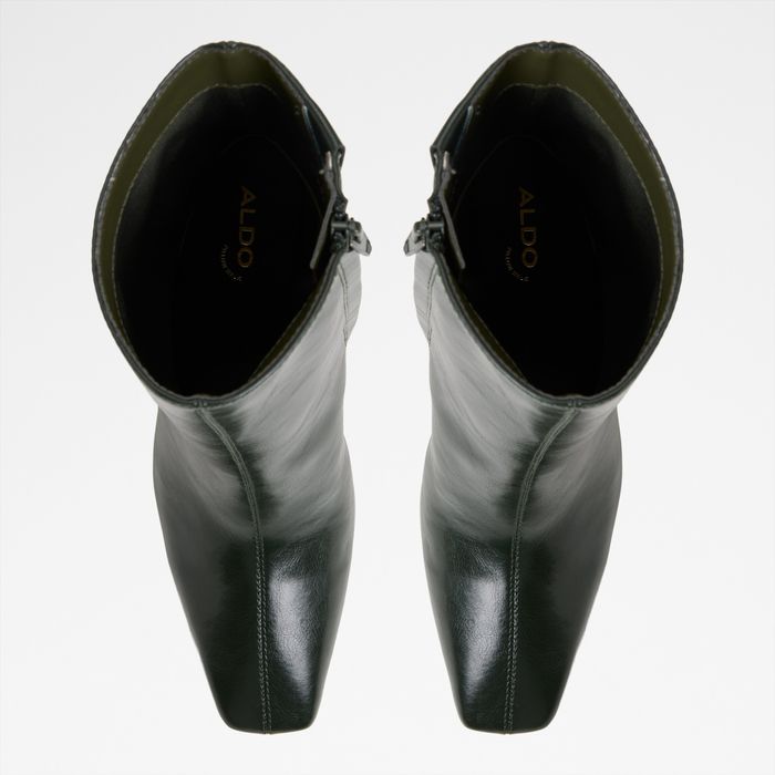 Block heeled ankle boots in green - VELLAMO