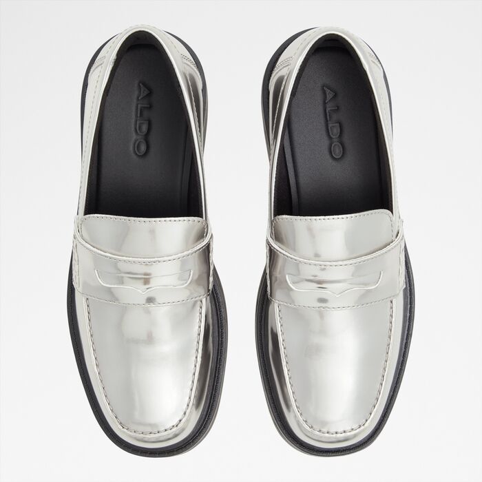 Flat loafers in silver - VERIMA