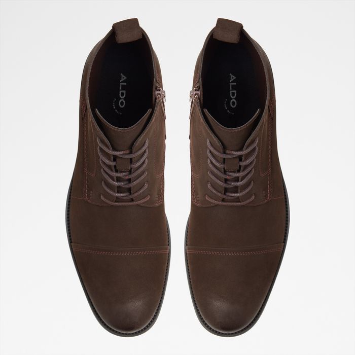 Lace-up boots in brown leather - WALDRAMM-U