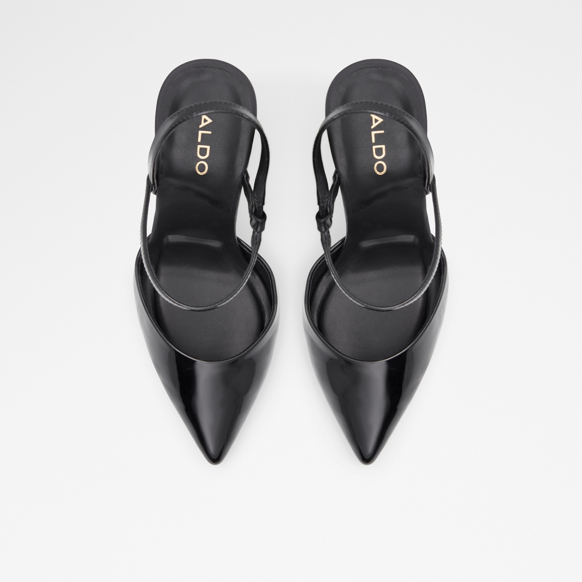 Aldo black 2024 patent heels