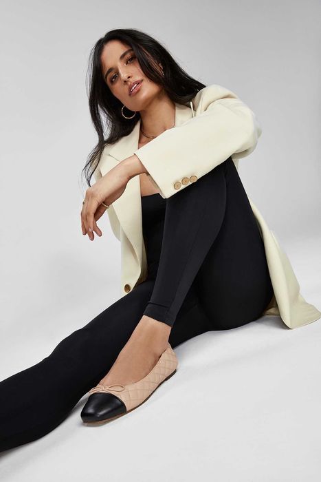 Flat ballerinas in beige leather - BRAYLYNN