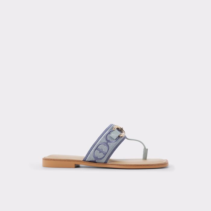 Flat sandals in blue - CORALYNNA