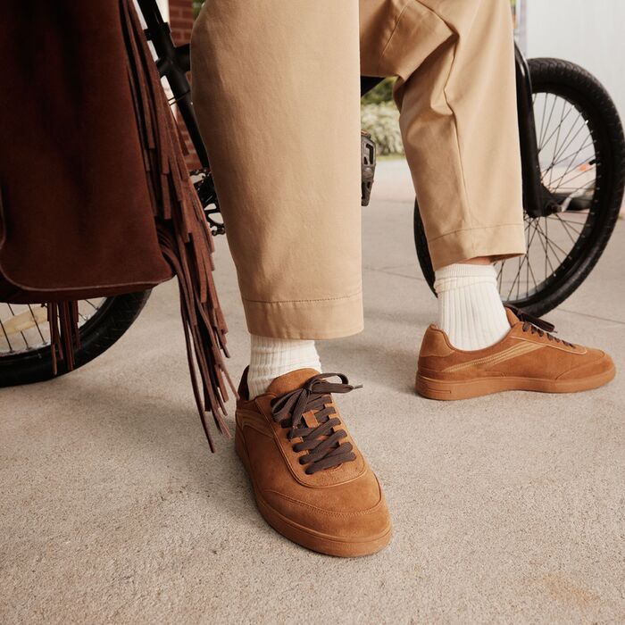 Trainers in cognac leather - CYPRESS