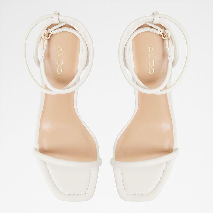 Stiletto heeled sandals in white - DEMMI