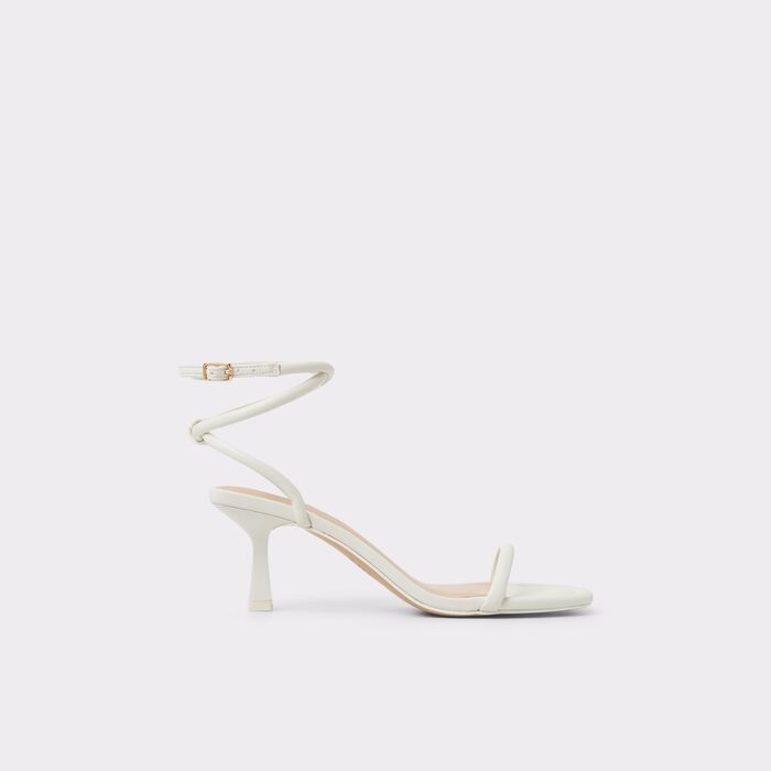 Stiletto heeled sandals in white - DEMMI