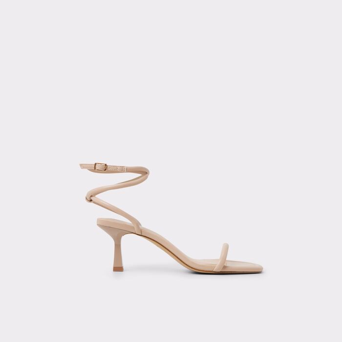 Stiletto heeled sandals in beige - DEMMI