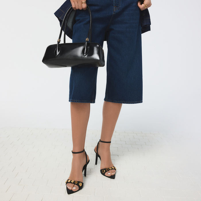 Stiletto heeled sandals in black - LEARA