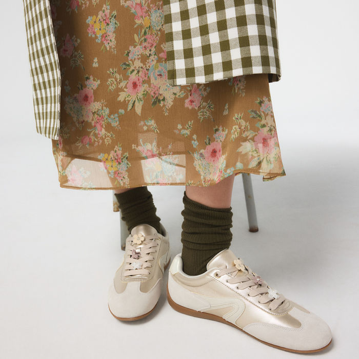 Flat trainers in gold - MAXIE