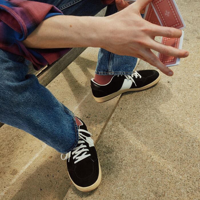 Trainers in black leather - ROSCOE