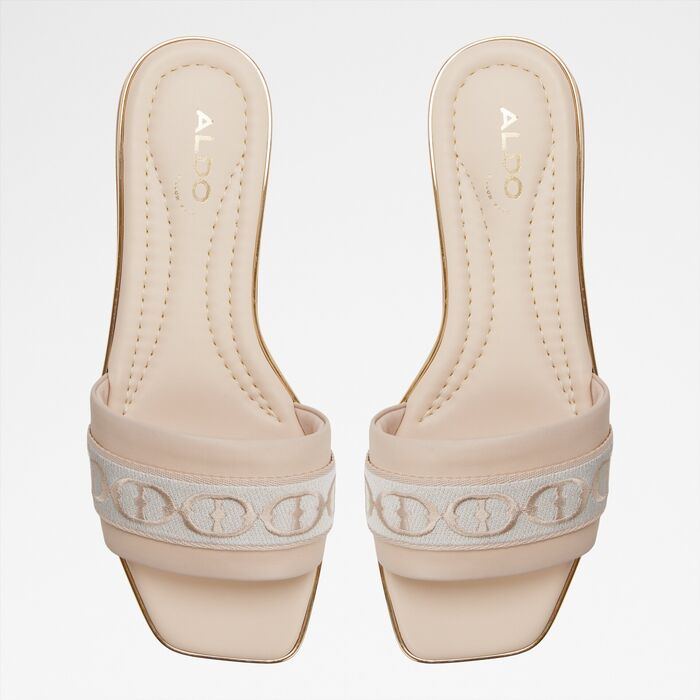 Flat sandals in beige leather - TENDRE-IN