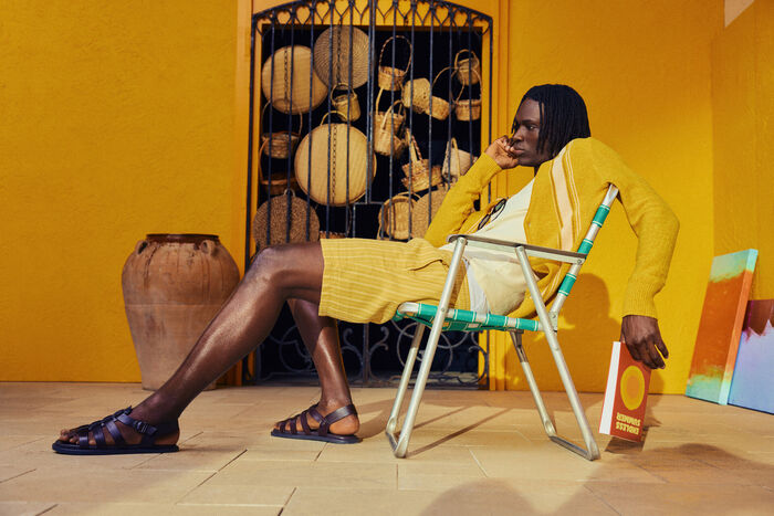 Sandals in brown leather - WARLEY
