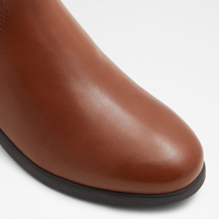 Flat boots in cognac leather - WICOENITALL