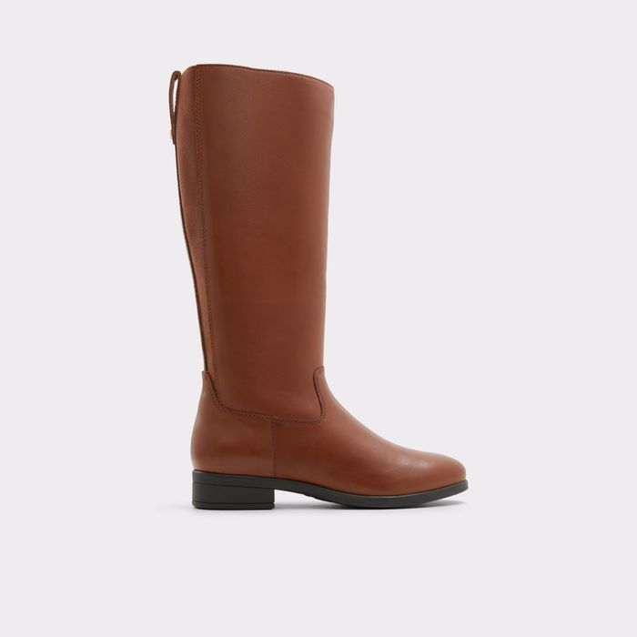 Flat boots in cognac leather - WICOENITALL