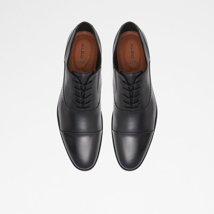 Zapatos de vestir ABAWIENFLEX para hombre, en piel, en negro y con puntera de almendra ABAWIENFLEX 007001043