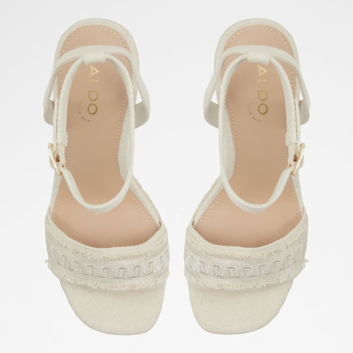 Sandalias de cuña en blanco - ABERITRAM