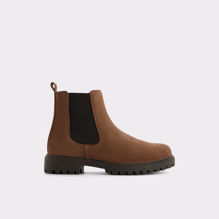 Botins rasos em pele castanho - ADALITLAN