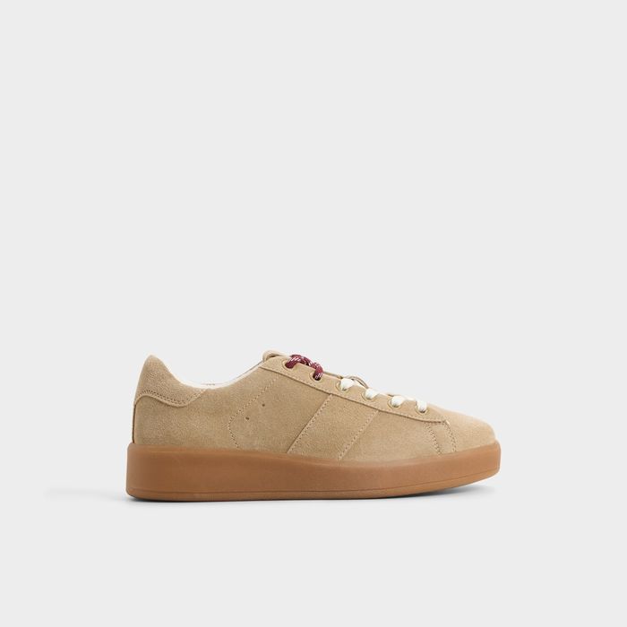 Zapatillas planas en piel beige - ADREI
