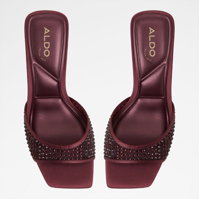 Sandalias en burdeos, tacón embudo - AGATHA