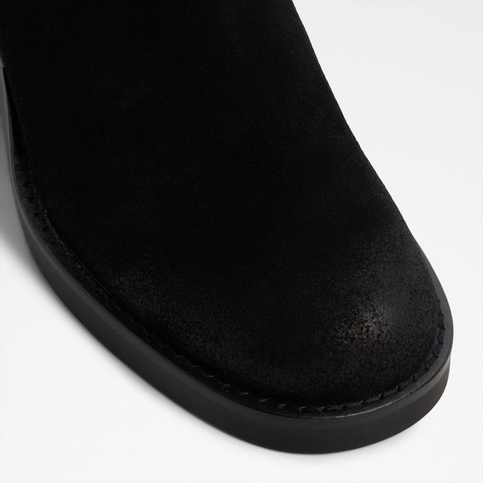 Botas en piel negro, tacón bloque - AGRAEWEN