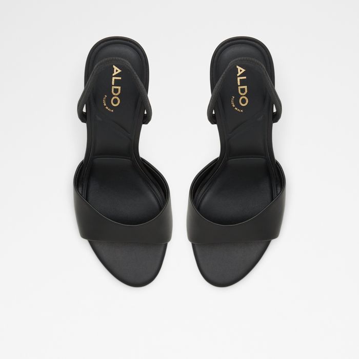 Sandalias en negro, tacón de aguja - AITANA
