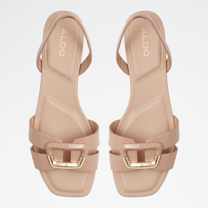 Sandalias planas en beige - ALAMAENDAR