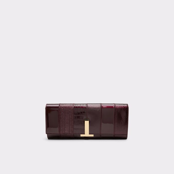Bolso de mano en barniz burdeos - ALARISSA