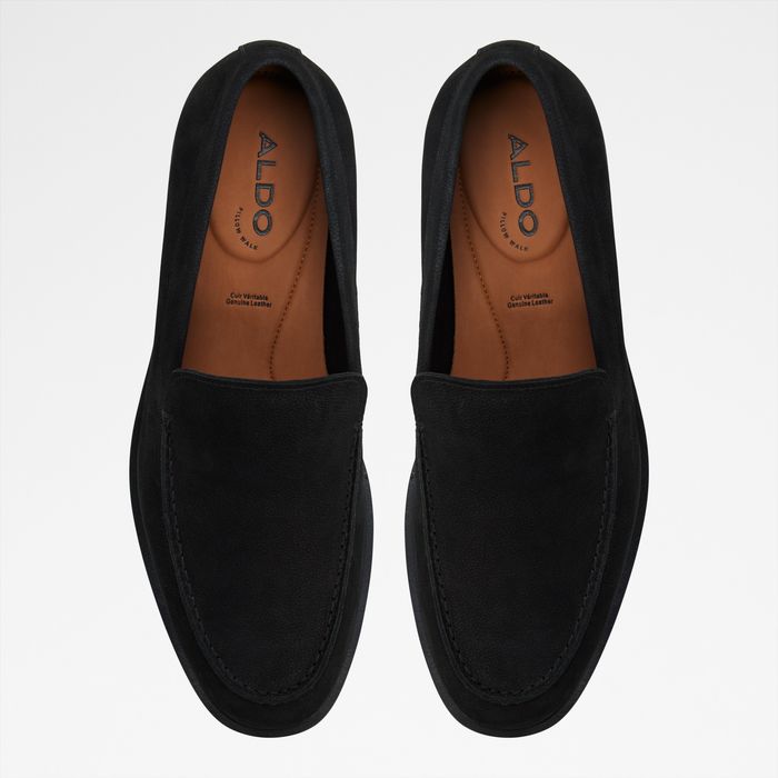 Mocasines en piel negro - ALFONSO