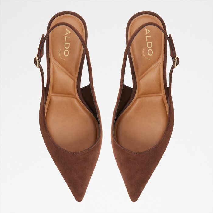 Sapatos em pele castanho, salto em bloco - ALICIEAA