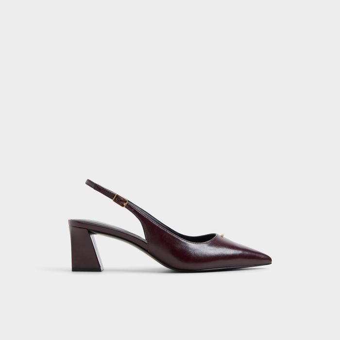 Sapatos em bordô, salto em bloco - ALICIEAA