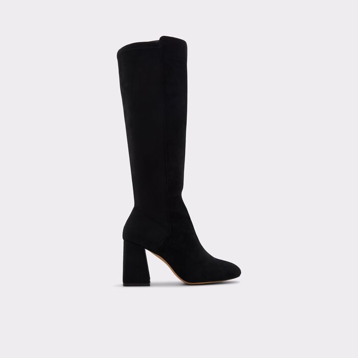 Botas em pele preto, salto em bloco - ALODENARYN