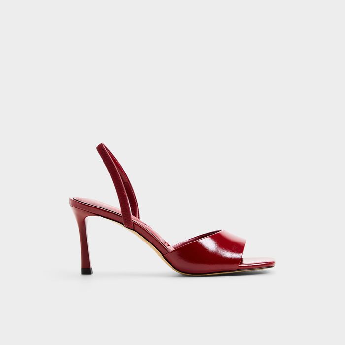 Sandálias em vermelho, salto fino - ANDYA
